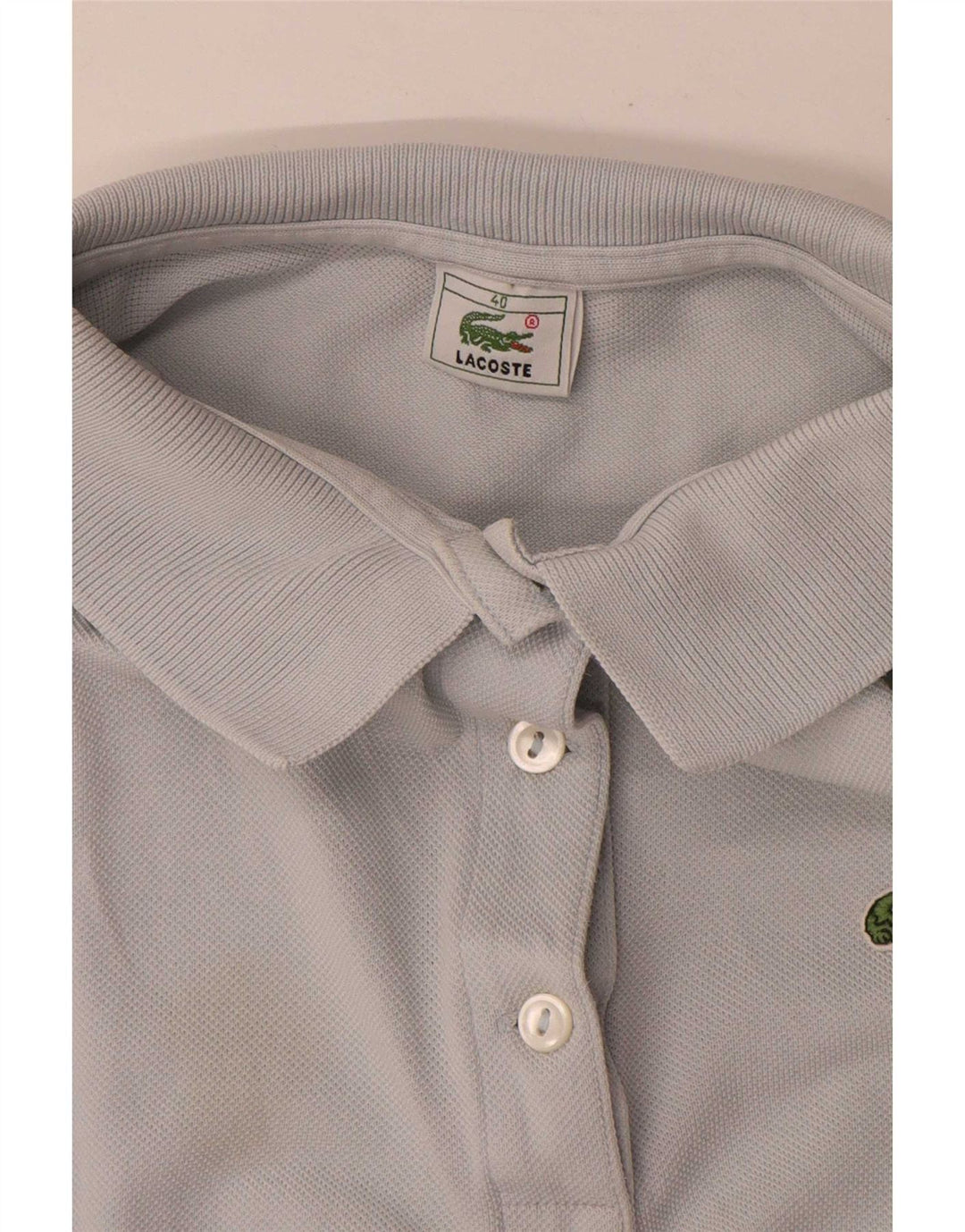 Lacoste Damen ärmelloses Poloshirt Größe 40 Mittelgrau