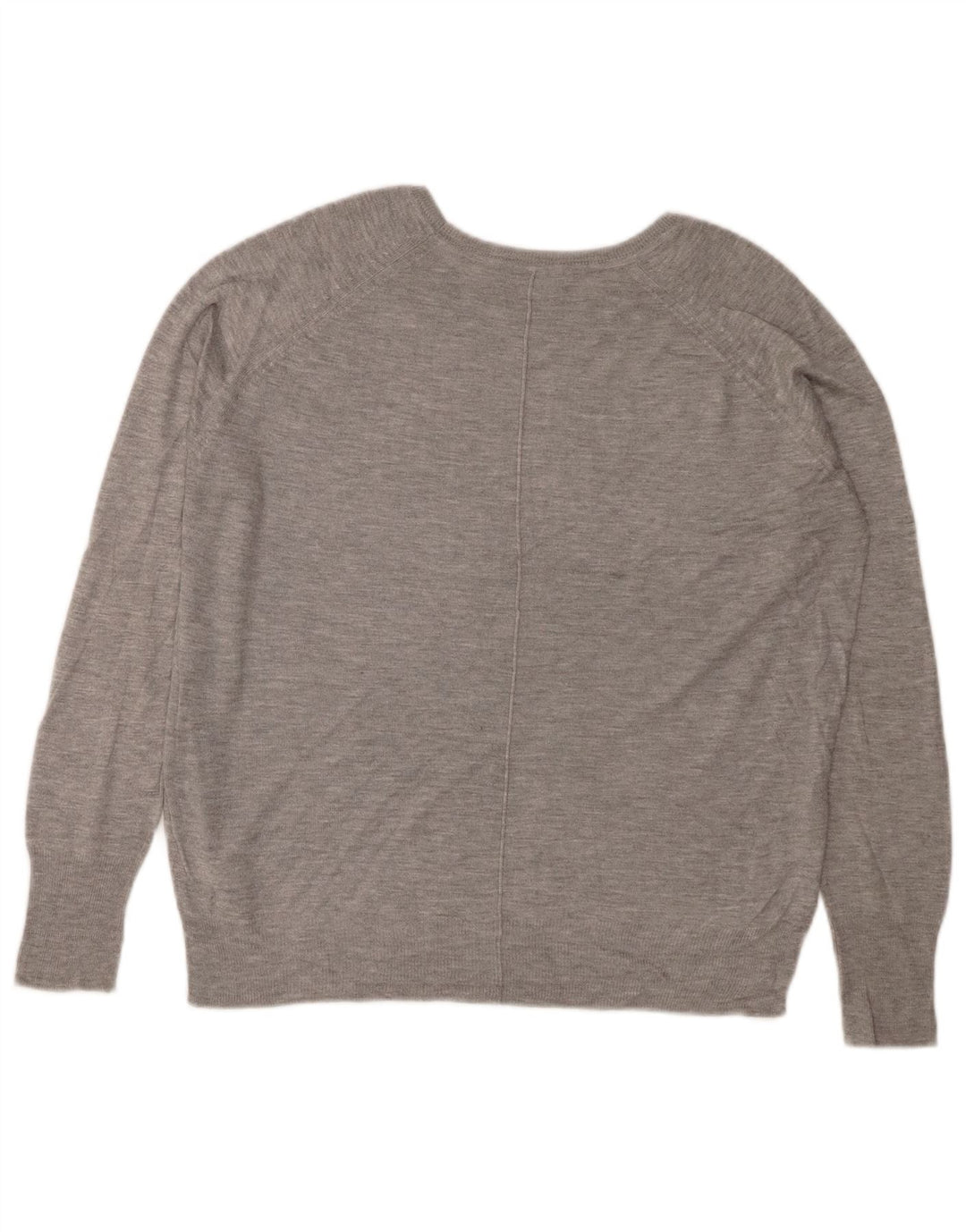 ZARA Damen-Pullover mit U-Boot-Ausschnitt, Gr. 14, mittelgrau gefleckte Viskose