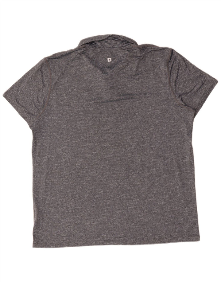 Mountain Warehouse Herren-Poloshirt XL, grau meliertes Nylon