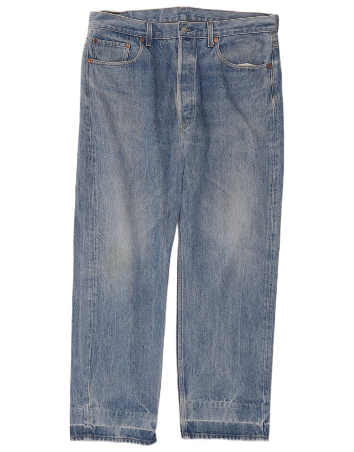 Levi's Herren 501 Straight Jeans W38 L29 Blaue Baumwolle
