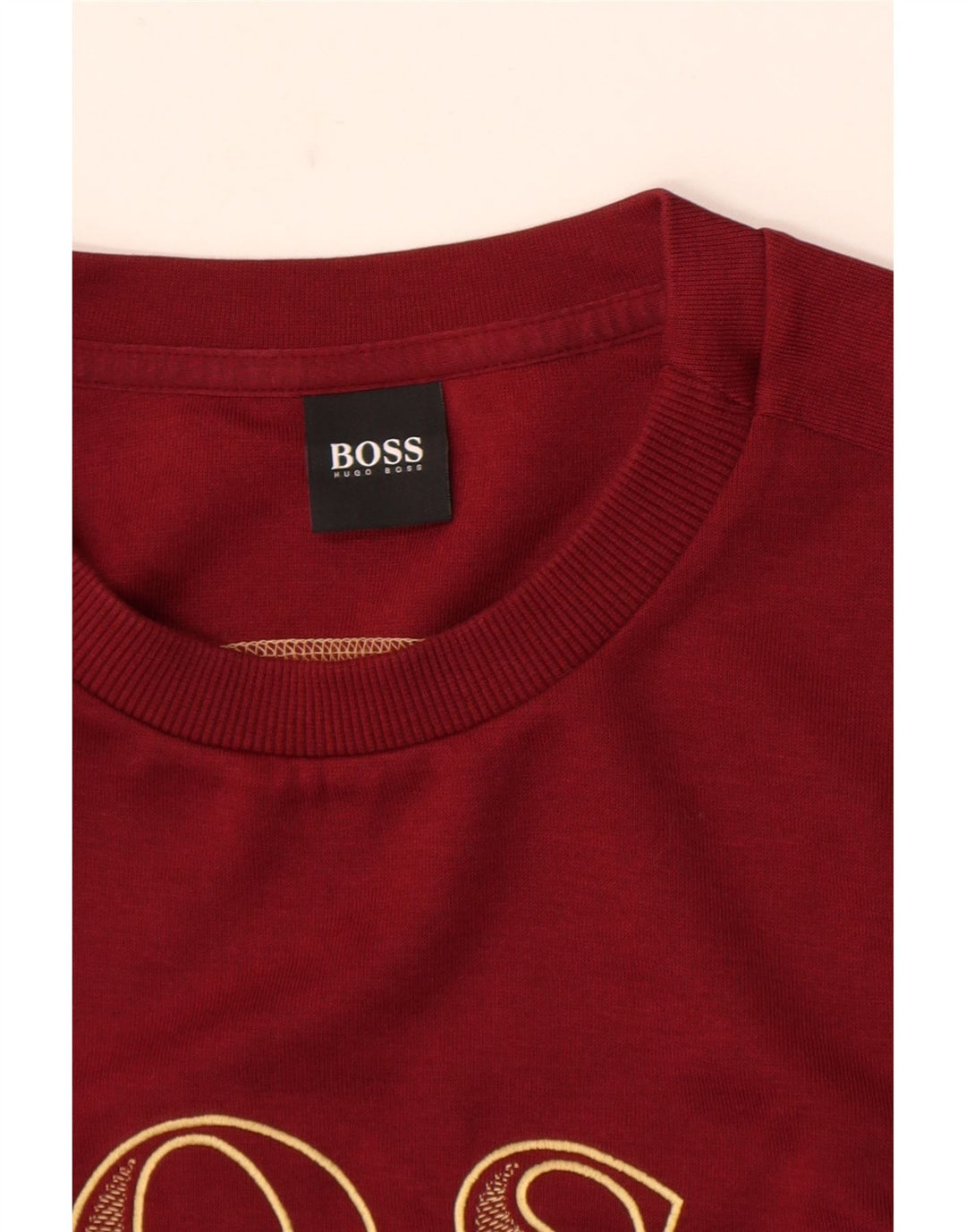 Hugo Boss Herren-Sweatshirt mit Grafik, mittelgroß, Burgunderrot