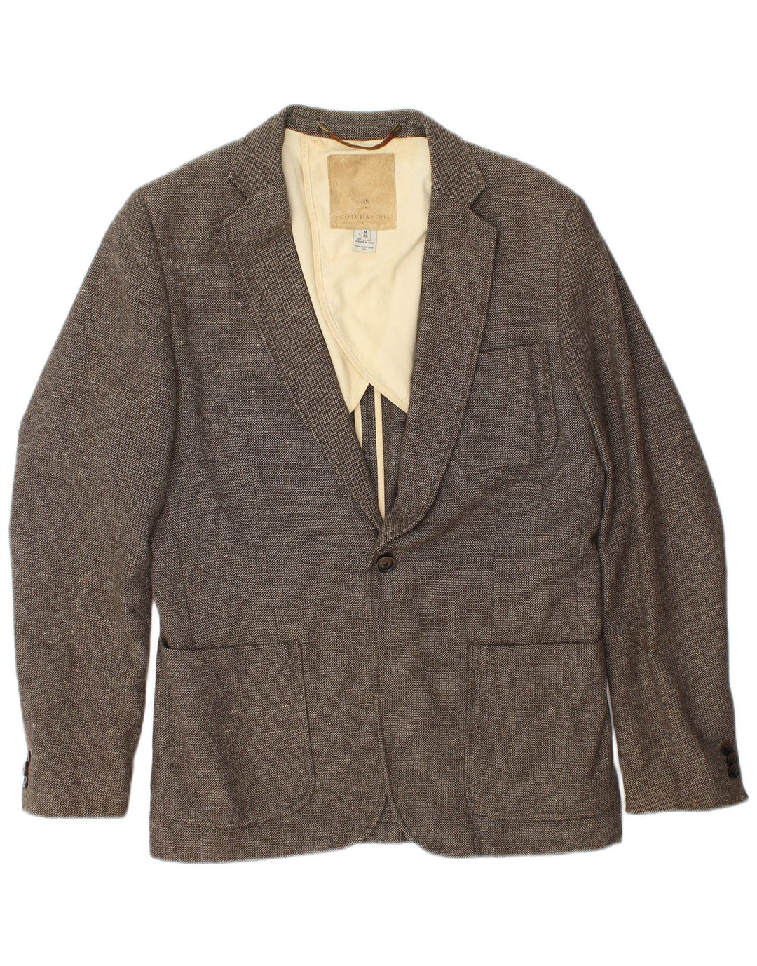 SCOTCH & SODA Herren 1-Knopf-Blazer IT 48 Mittelbraun