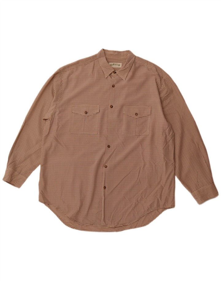 Orvis Herrenhemd XL Beige kariert