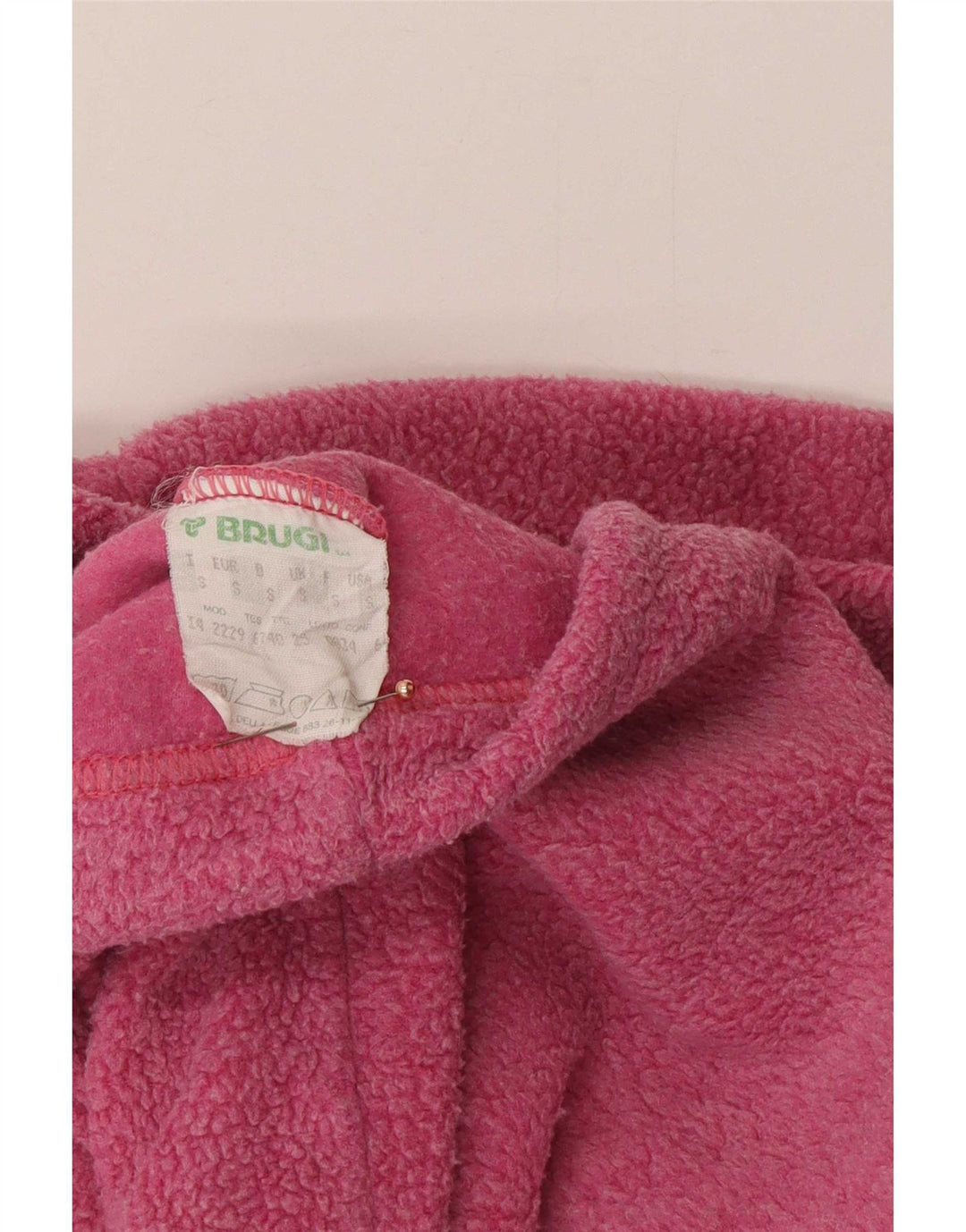 Brugi Herren-Fleecepullover mit grafischem Reißverschluss und Halsausschnitt, klein, rosa, Polyester