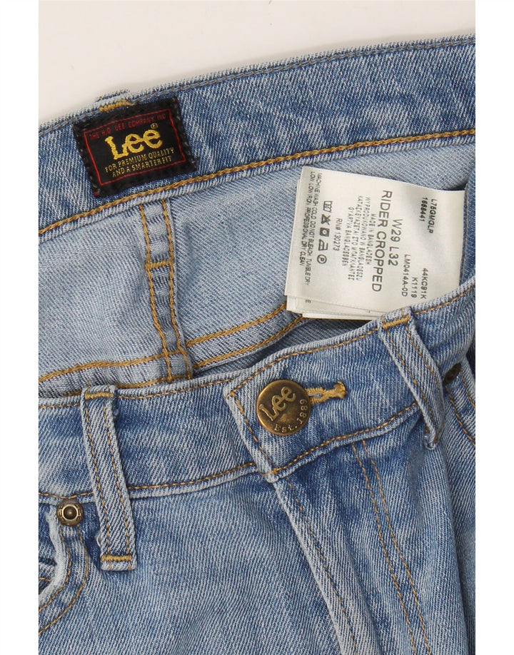LEE Womens Rider Cropped Jeans W29 L25 Blue Cotton Vintage Lee and Second-Hand Lee from Messina Hembry 