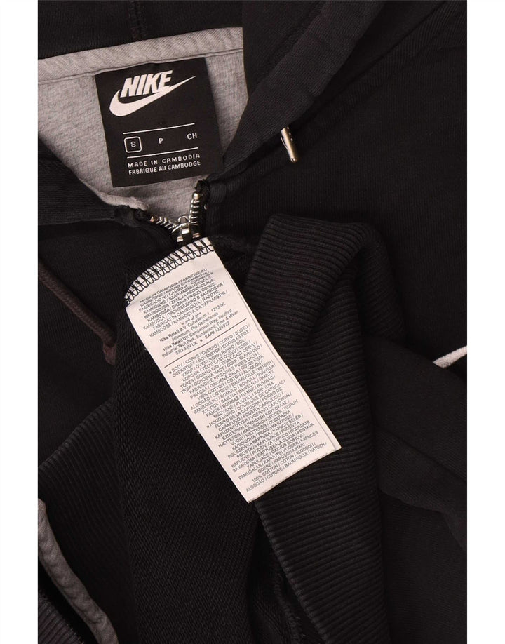 Nike Herren-Kapuzenpullover mit Reißverschluss, Größe S, schwarze Baumwolle