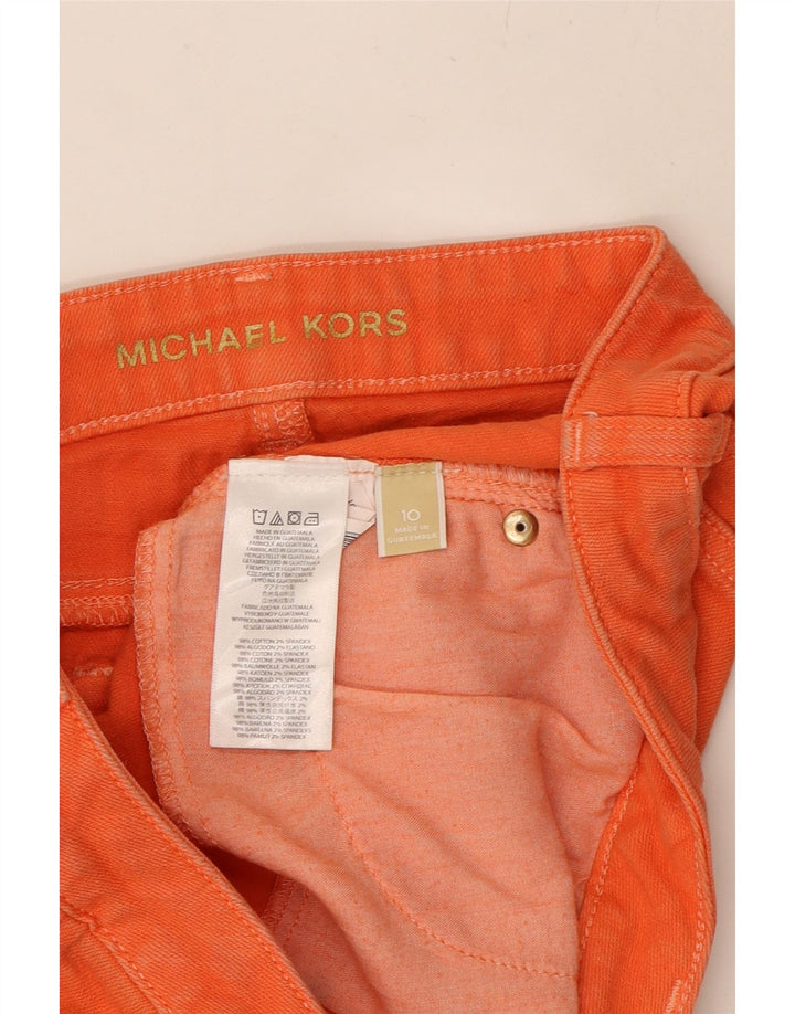 MICHAEL KORS Womens Slim Jeans US 10 Large W32 L30 Orange Cotton Vintage Michael Kors and Second-Hand Michael Kors from Messina Hembry 