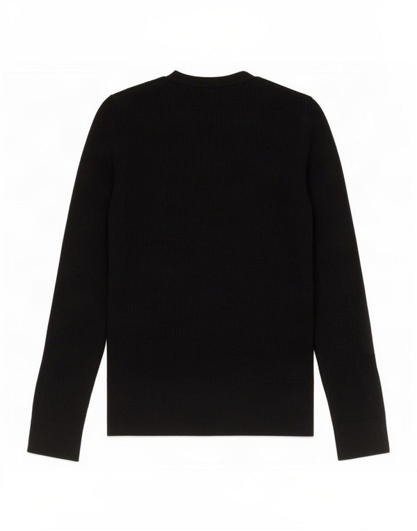 Marks & Spencer Damen-Pullover mit Rundhalsausschnitt, Gr. 10, Größe S, Schwarz, Viskose