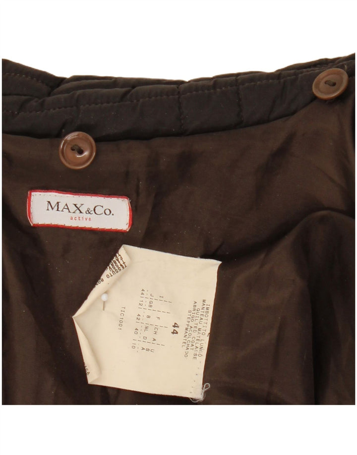 Max & Co. Wattierter Damenmantel UK 12 Mittelbraunes Polyester