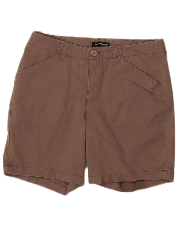 LEE Damen-Chinoshorts mit mittlerer Leibhöhe und normaler Passform, US 12, Größe L, W32, braune Baumwolle