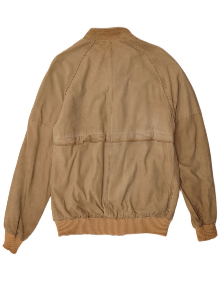 Vintage Herren Wildleder Bomberjacke IT 52 XL Braune Baumwolle