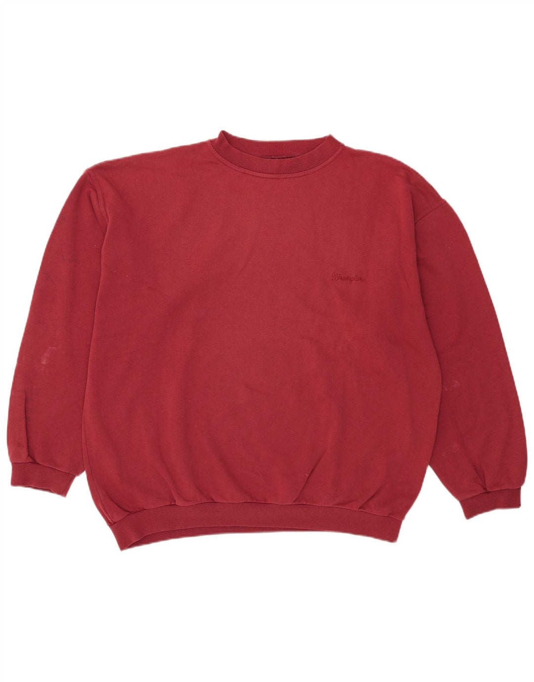 Wrangler Herren Sweatshirt Pullover XL Burgund Baumwolle