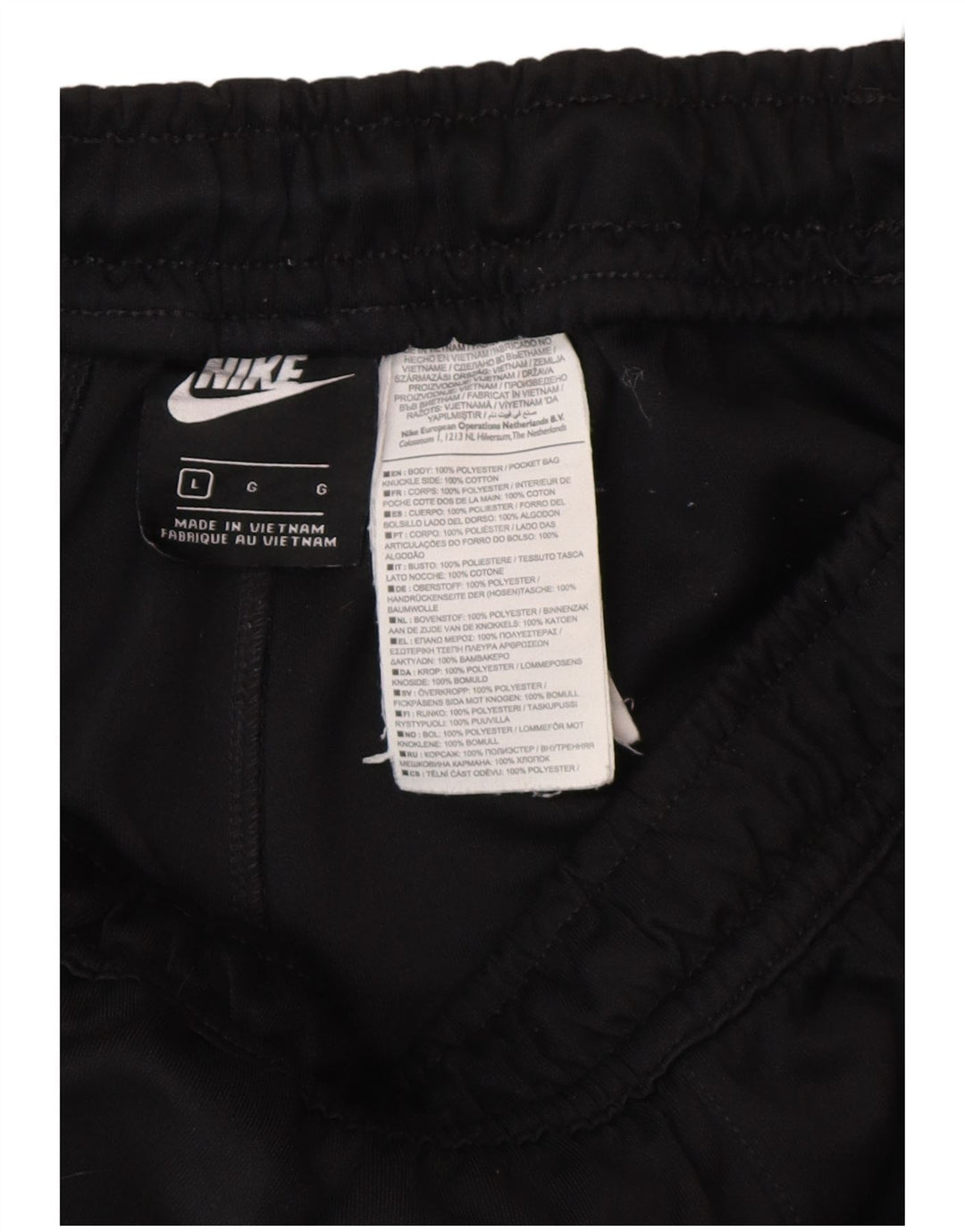 Nike Herren-Trainingshose mit Grafik, groß, aus schwarzem Polyester
