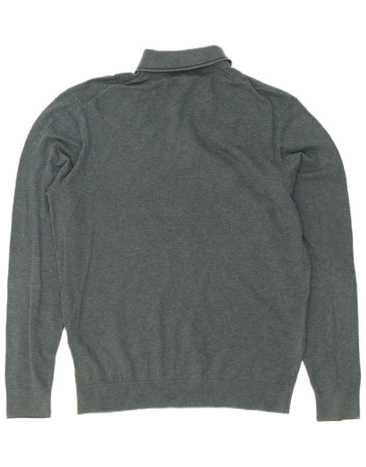 Marks & Spencer Herren Rollkragenpullover aus mittelgrüner Baumwolle