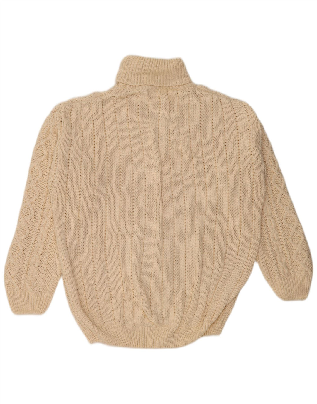 FRITZI Damen-Pullover mit Rollkragen, übergroß, Gr. 14/16, Größe L, Beige
