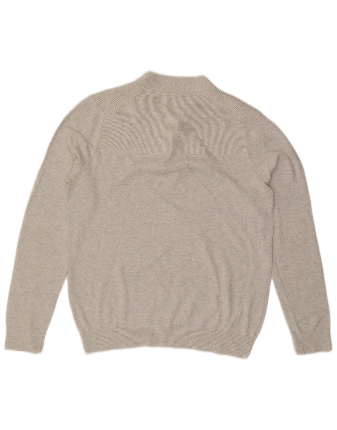 Reiss Herren-Pullover mit V-Ausschnitt, Mittelgrau meliert