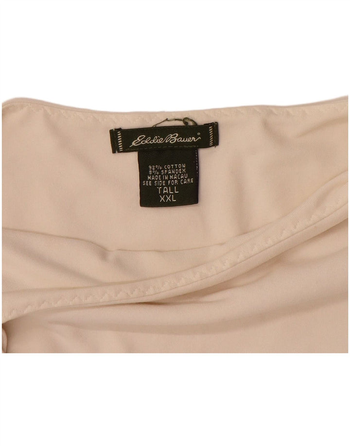EDDIE BAUER Womens Tall Cami Top UK 18 XL Off White Baumwolle