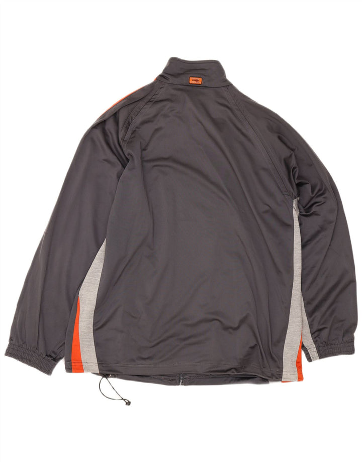 Diadora Herren-Trainingsanzug-Top-Jacke, UK 46 2XL, graues Colourblock-Polyester