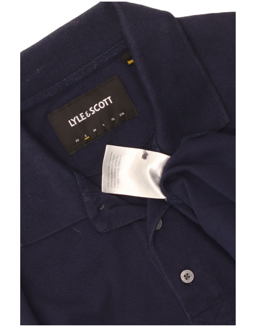 Lyle & Scott Herren-Poloshirt, Größe S, marineblau, Baumwolle
