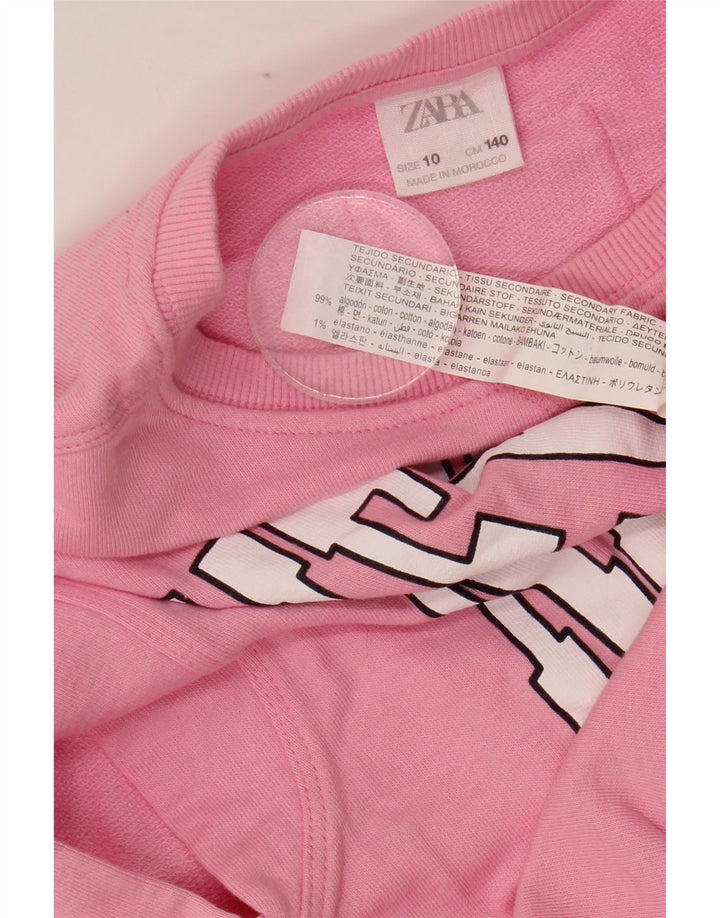 ZARA Mädchen New York City ärmelloses T-Shirt mit Grafik, 9–10 Jahre, Rosa
