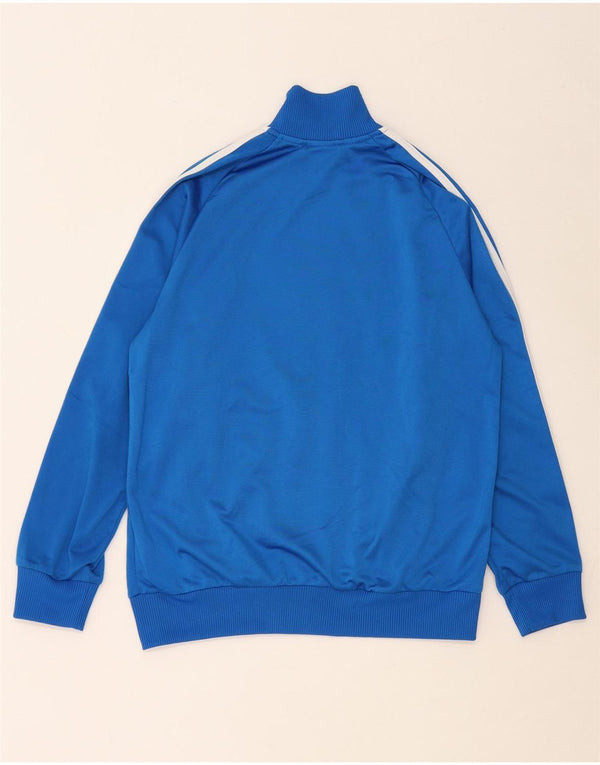 ADIDAS Jungen-Trainingsanzug-Top-Jacke, 13–14 Jahre, blaues Farbblock-Polyester