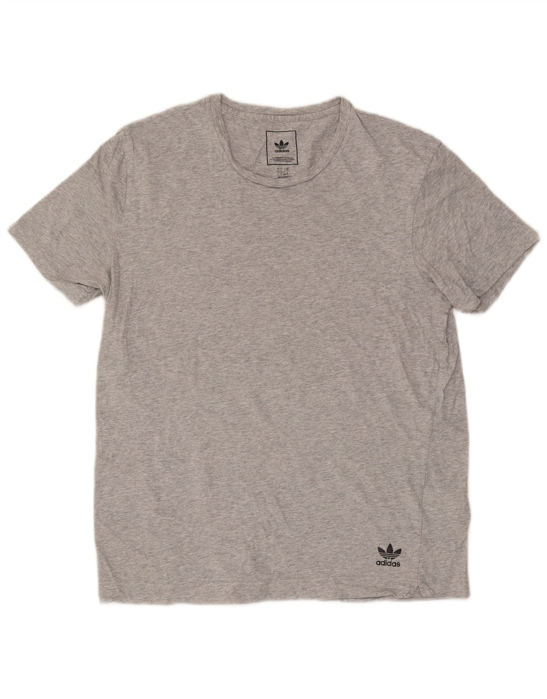 Adidas Herren T-Shirt Top Large Grau meliert Baumwolle