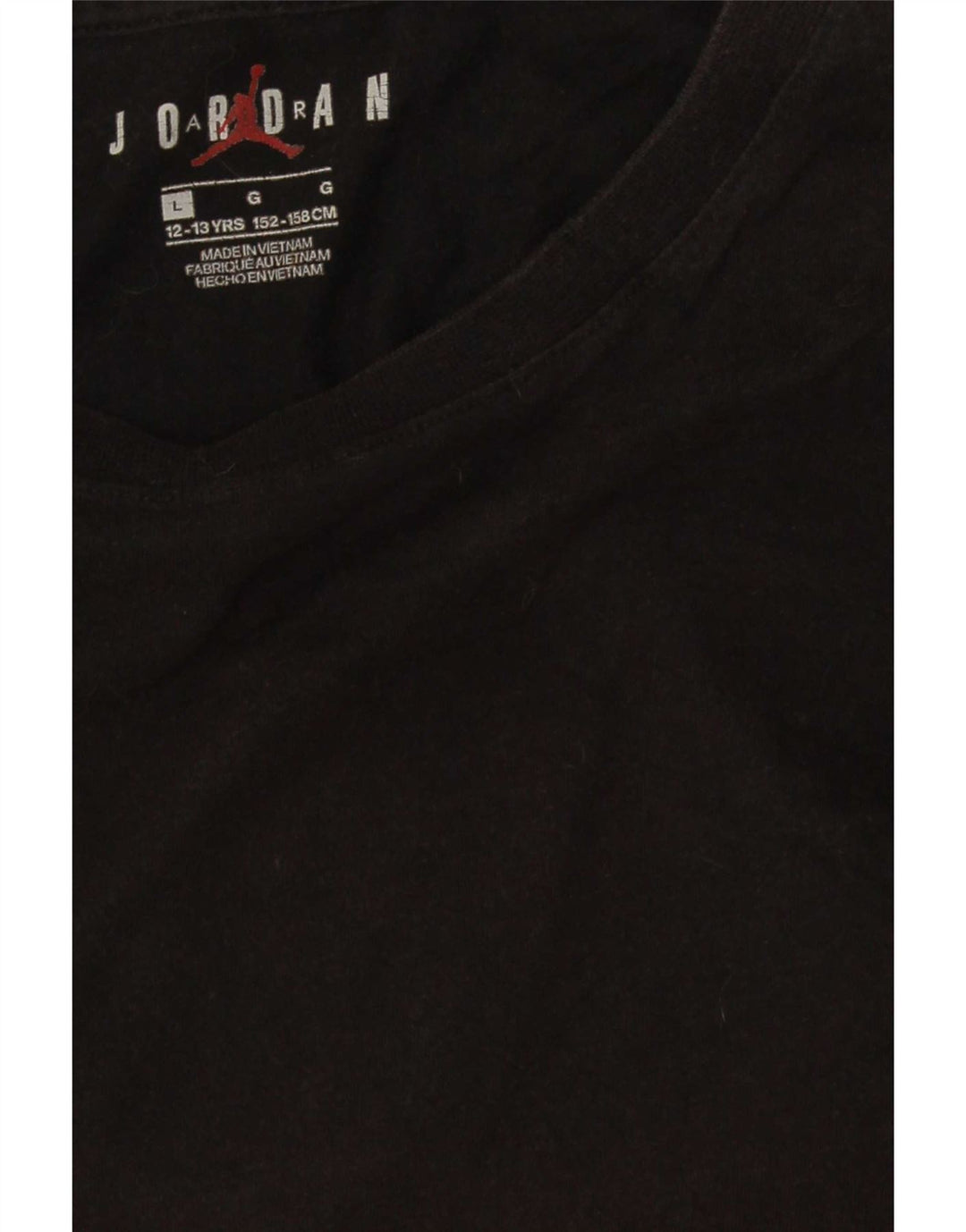 Jordan Jungen T-Shirt mit normaler Grafik, 12–13 Jahre, Größe L, Schwarz