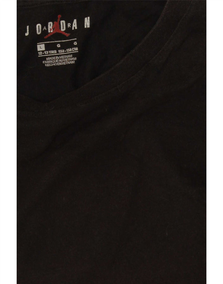 Jordan Jungen T-Shirt mit normaler Grafik, 12–13 Jahre, Größe L, Schwarz
