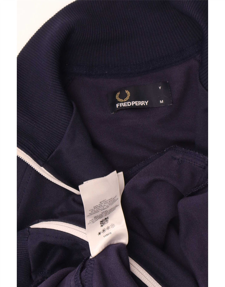 Fred Perry Jungen-Trainingsanzug-Top-Jacke, 11–12 Jahre, mittleres Marineblau