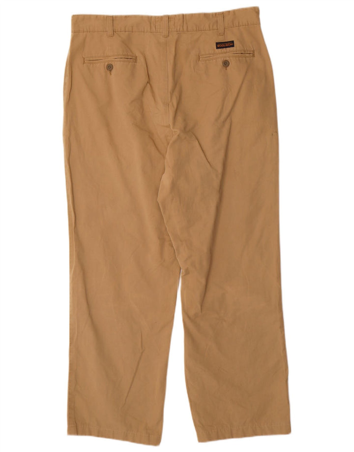 WOOLRICH Herren gerade Chinohose W36 L28 Beige Baumwolle