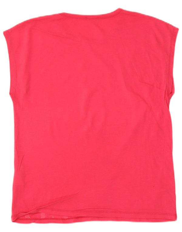 Benetton Mädchen-T-Shirt mit Grafik, 13–14 Jahre, 3XL, rosa, Baumwolle