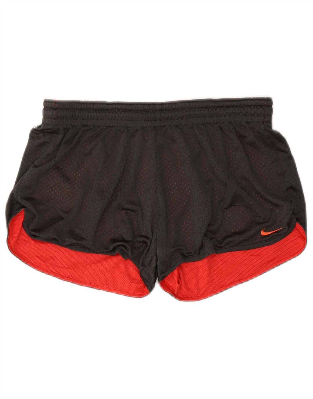 NIKE Damen-Sportshorts UK 14 Mittelschwarzes Polyester
