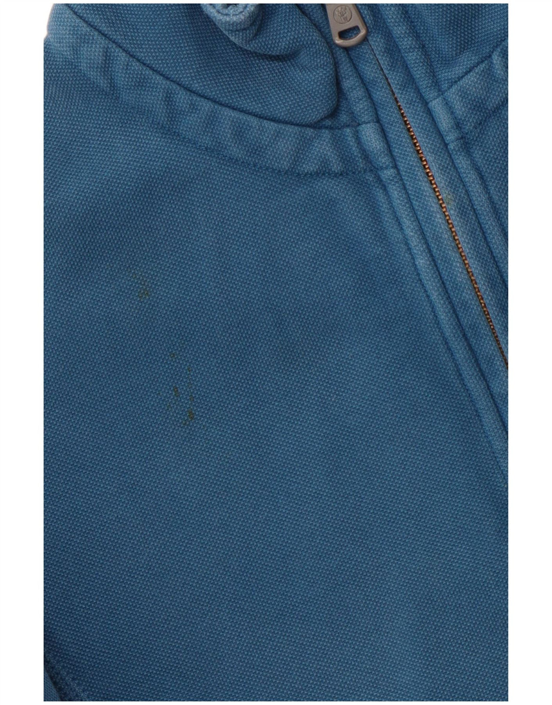 FAT FACE Herren-Sweatshirt mit Reißverschluss am Hals, mittelblaue Baumwolle