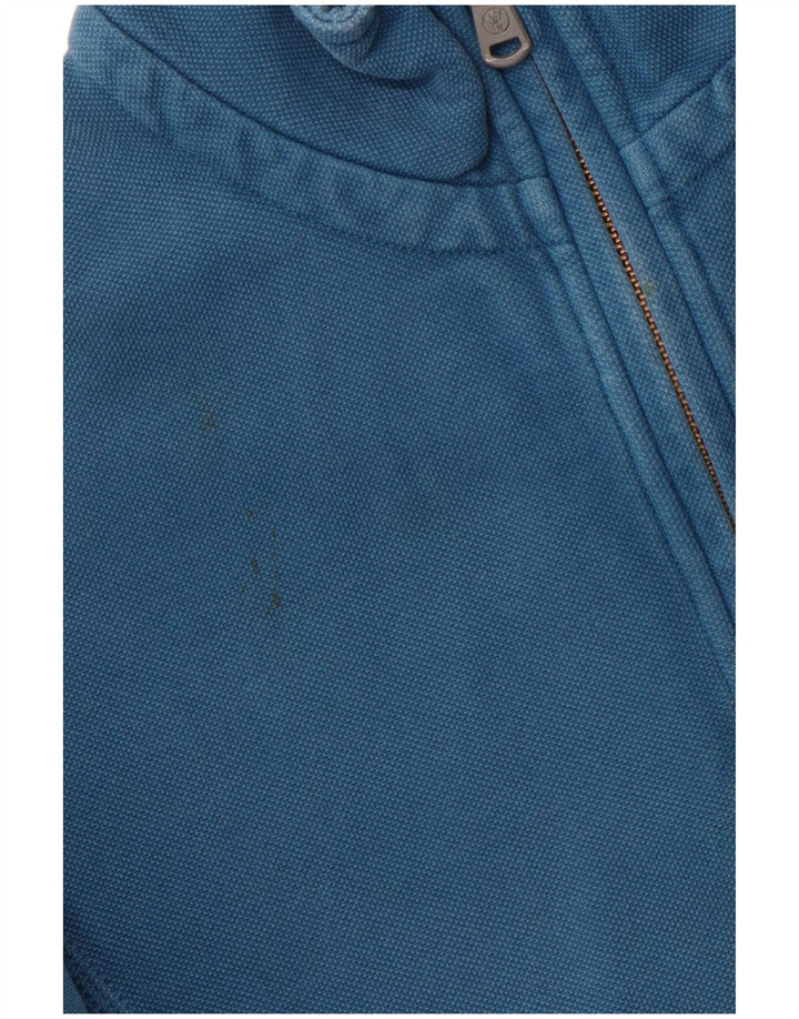 FAT FACE Herren-Sweatshirt mit Reißverschluss am Hals, mittelblaue Baumwolle