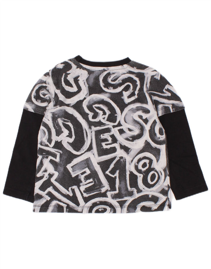 Guess Baby-Jungen-Top mit Grafik, langärmlig, 18–24 Monate, Schwarz