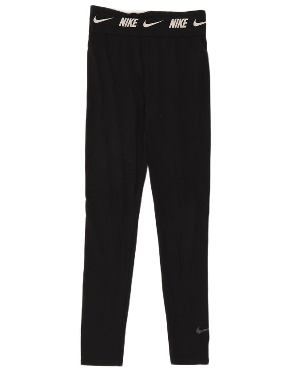 Nike Mädchen-Grafik-Leggings, 13–14 Jahre, XL, schwarze Baumwolle