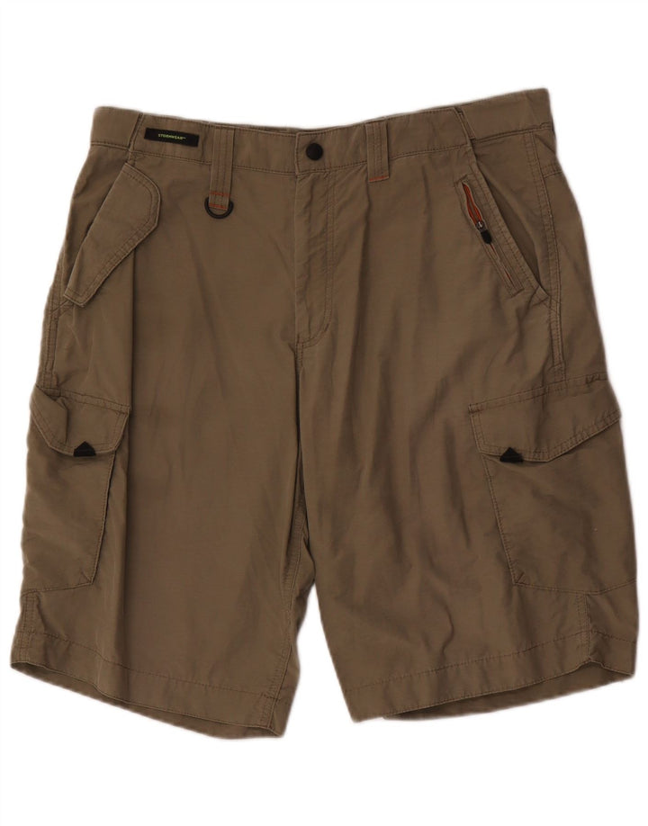 Marks & Spencer Herren Cargoshorts W34 Large Khaki Baumwolle