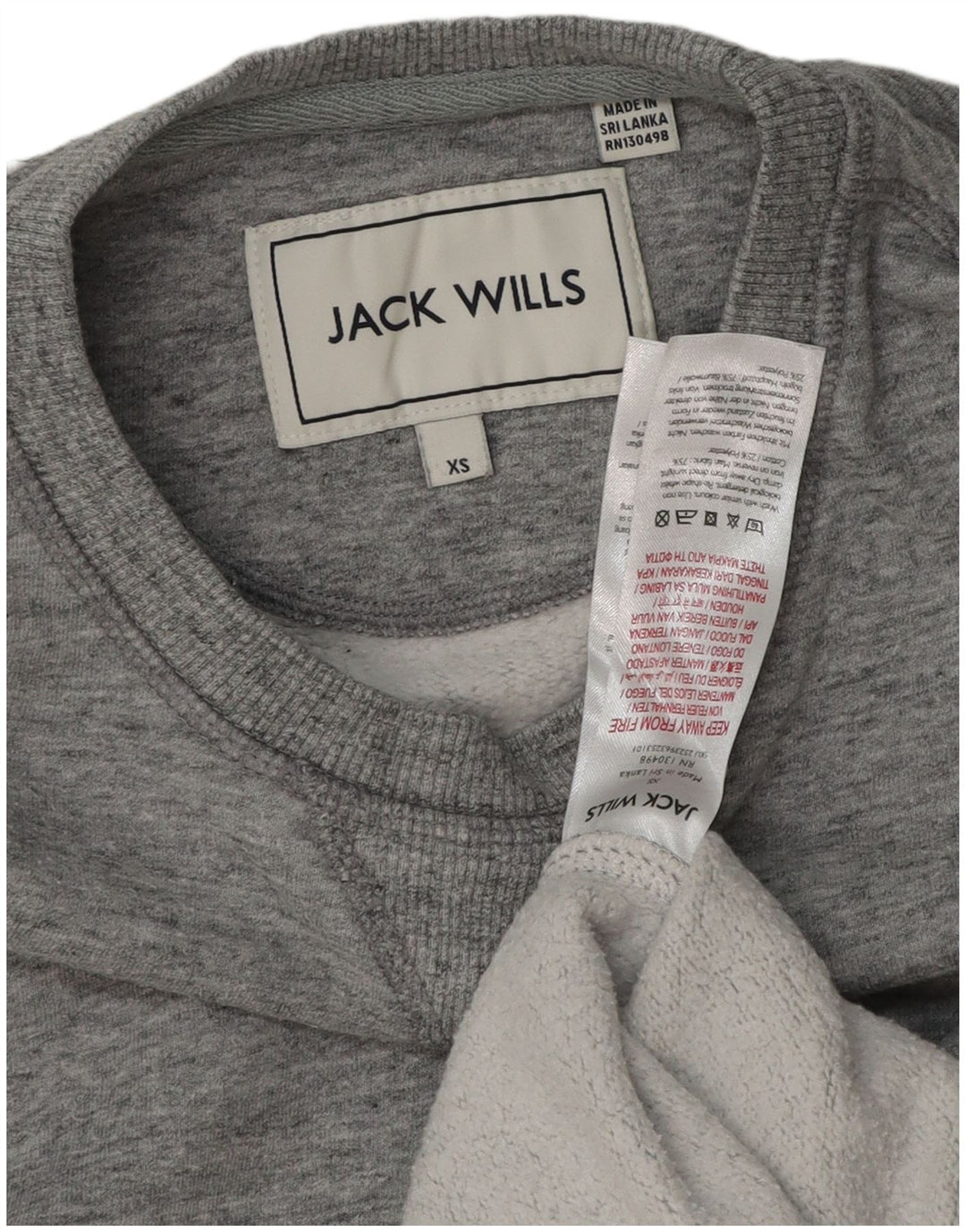Jack Wills Herren-Sweatshirt, Pullover, XS, grau gefleckte Baumwolle