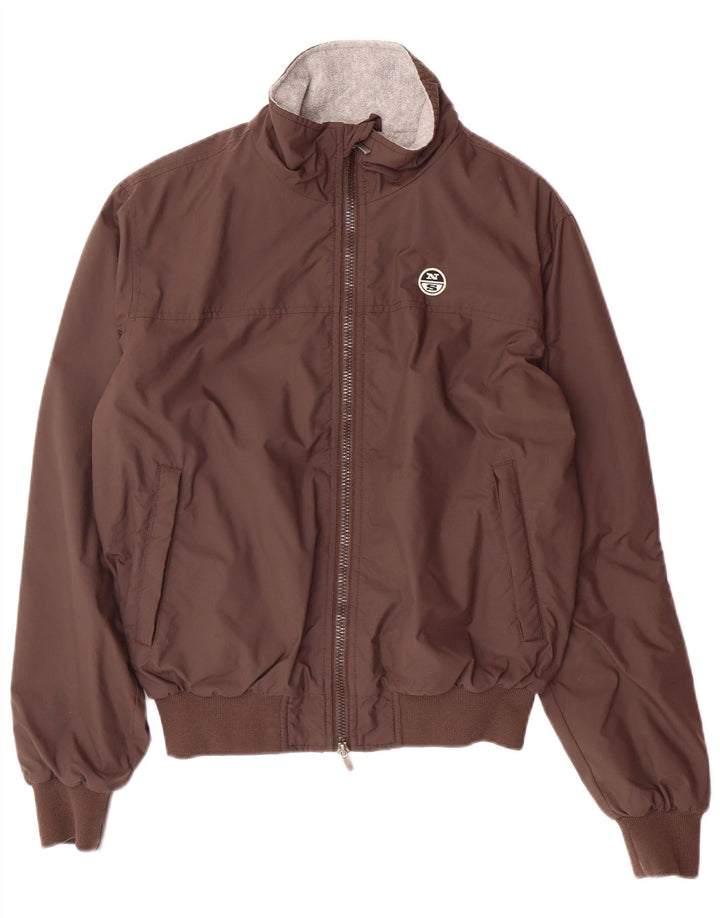 NORTH SAILS Herren Bomberjacke UK 36 Small Braunes Polyamid