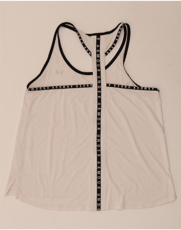Under Armour Womens Heat Gear Graphic Vest Top UK 14 Large White