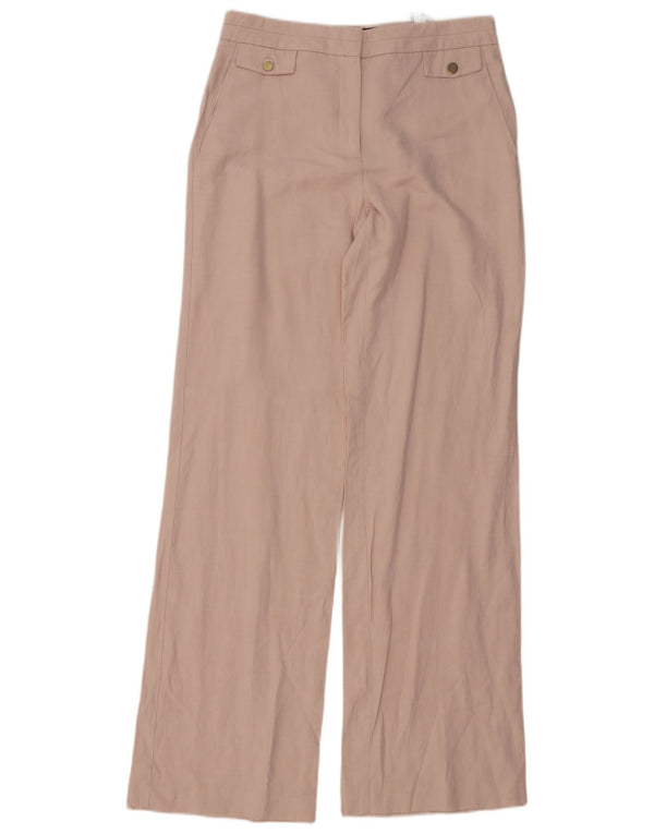 Zara Damen-Freizeithose mit weitem Bein, mittelgroß, W28, L35, rosa Viskose