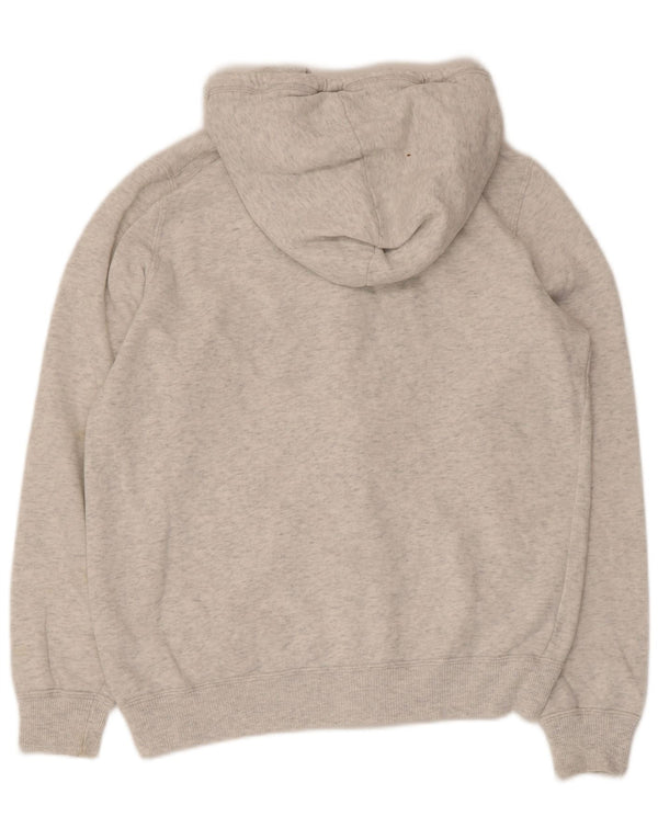 Hollister Womens Graphic Zip Hoodie Sweater UK 14 Mittelgraue Baumwolle