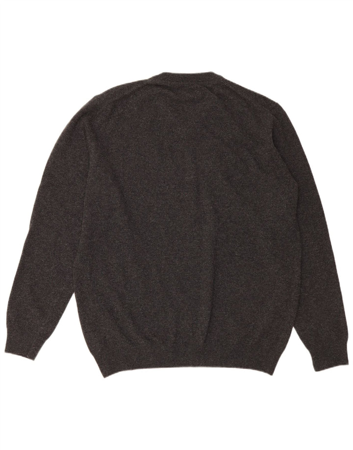 Barbour Herren-Pullover mit V-Ausschnitt, 2XL, graue Wolle