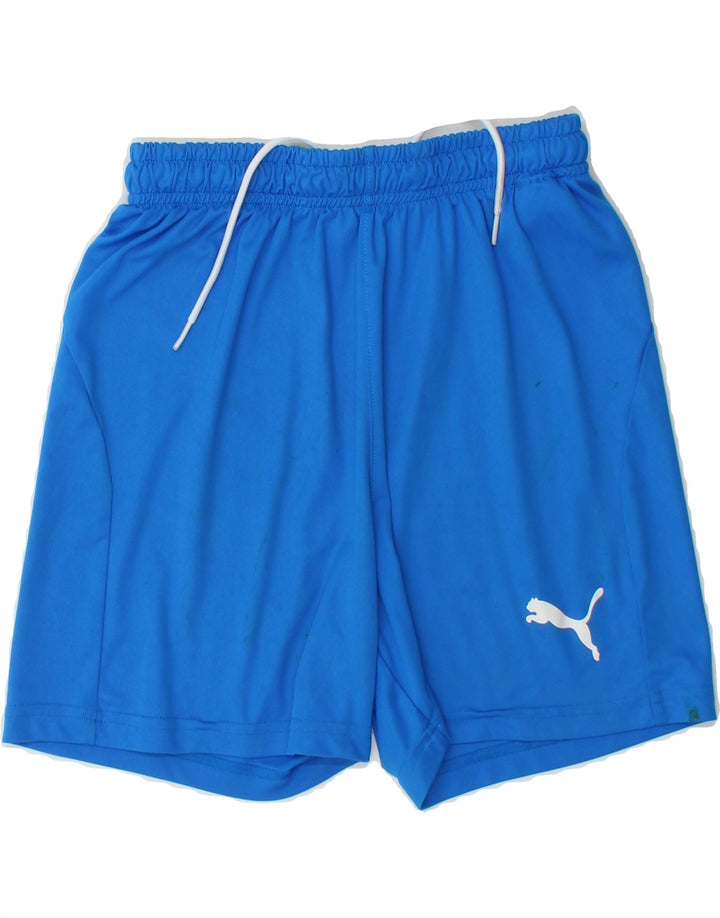 PUMA Boys Dri Fit Sport Shorts 13-14 Years Blue Polyester Vintage Puma and Second-Hand Puma from Messina Hembry 