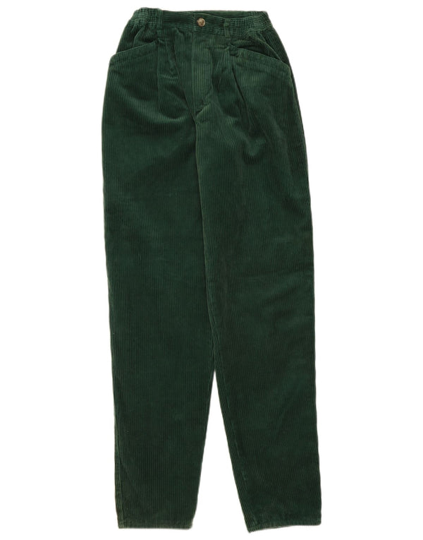 Vintage Damen Slim Cordhose IT 42 Medium W28 L31 Grüne Baumwolle