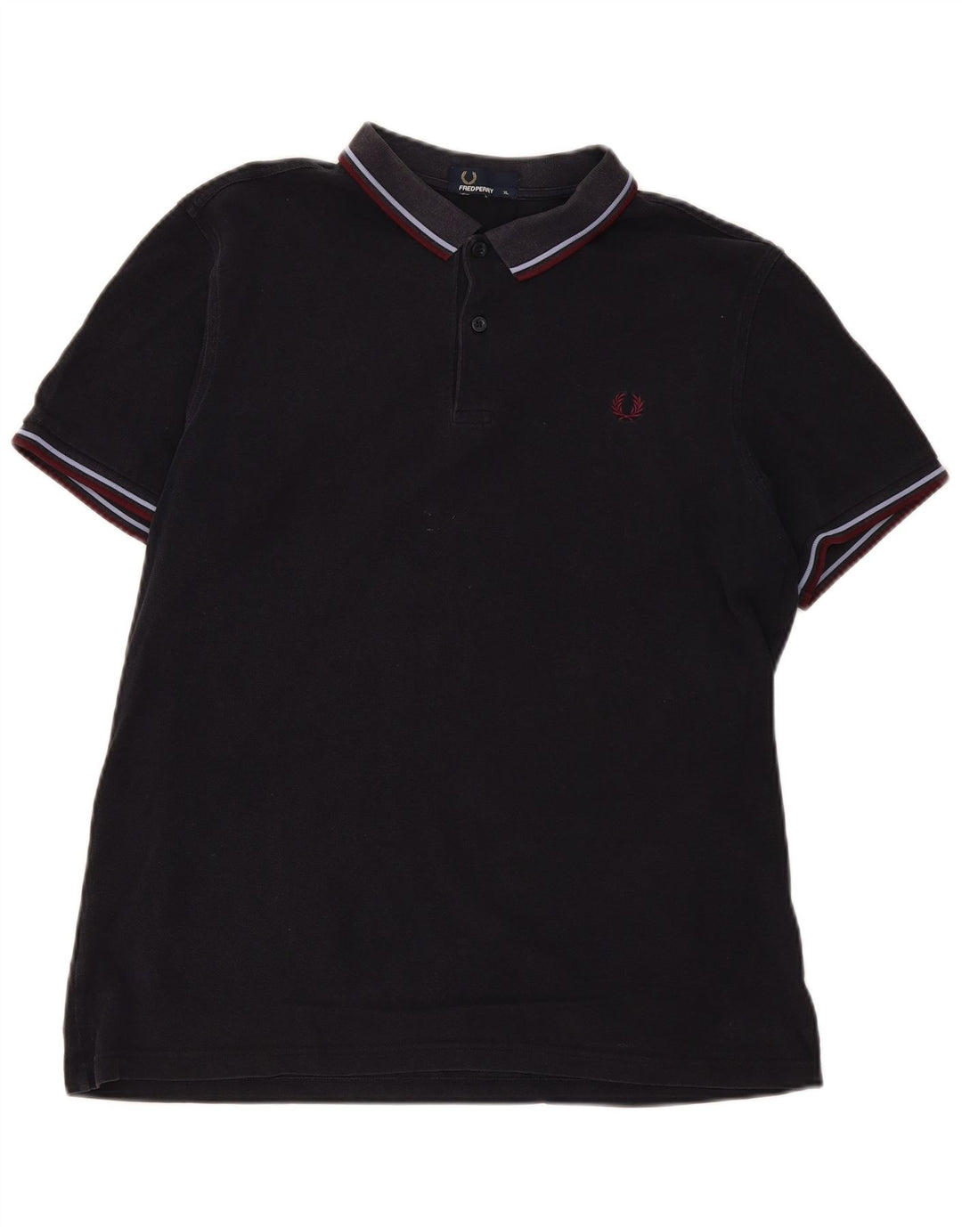 Fred Perry Herren Poloshirt XL Marineblau gestreift