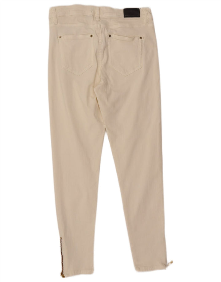 Barbour Damen Skinny Jeans UK 12 Medium W30 L27 Off White Baumwolle