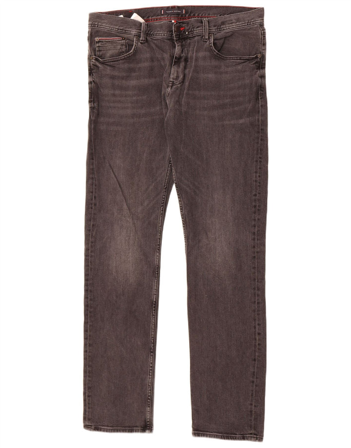Tommy Hilfiger Herren Bleecker Slim Jeans W36 L34 Graue Baumwolle