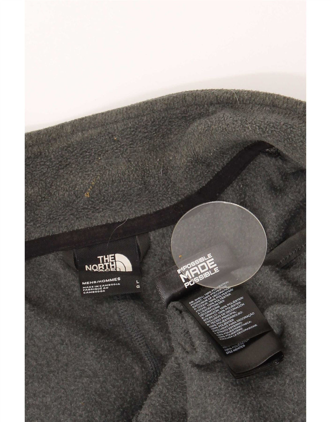 The North Face Herren Liner Fleecejacke UK 40 Large Grau Polyester
