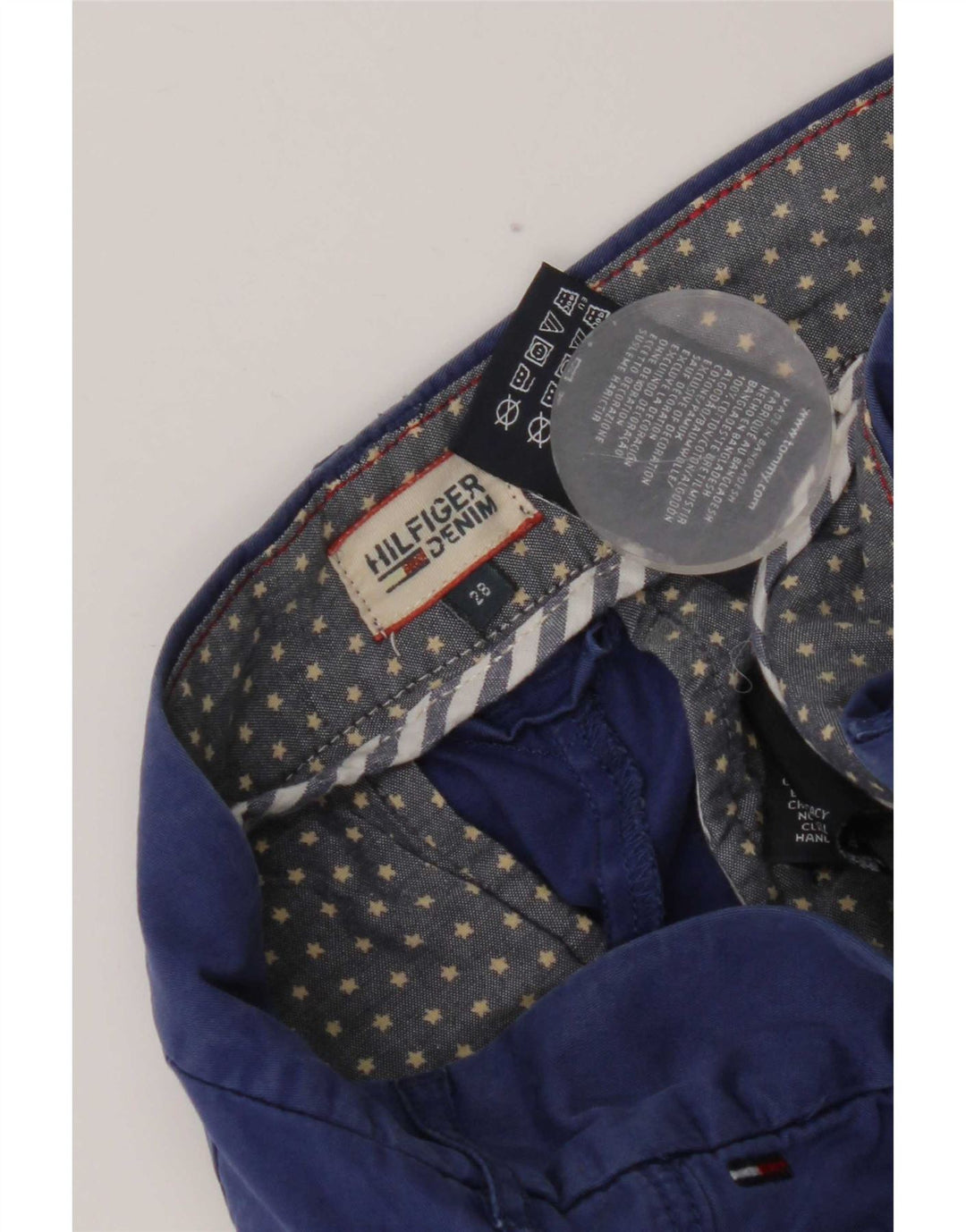 Tommy Hilfiger Damen Chinoshorts W28 mittelblaue Baumwolle